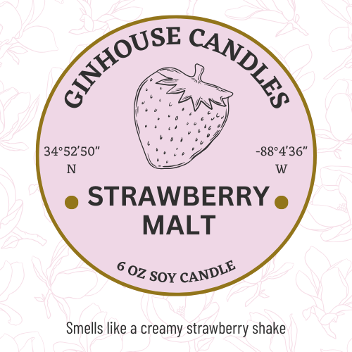 ginhouse candles strawberry malt