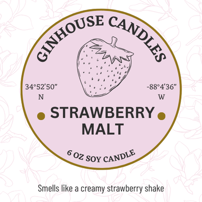 ginhouse candles strawberry malt