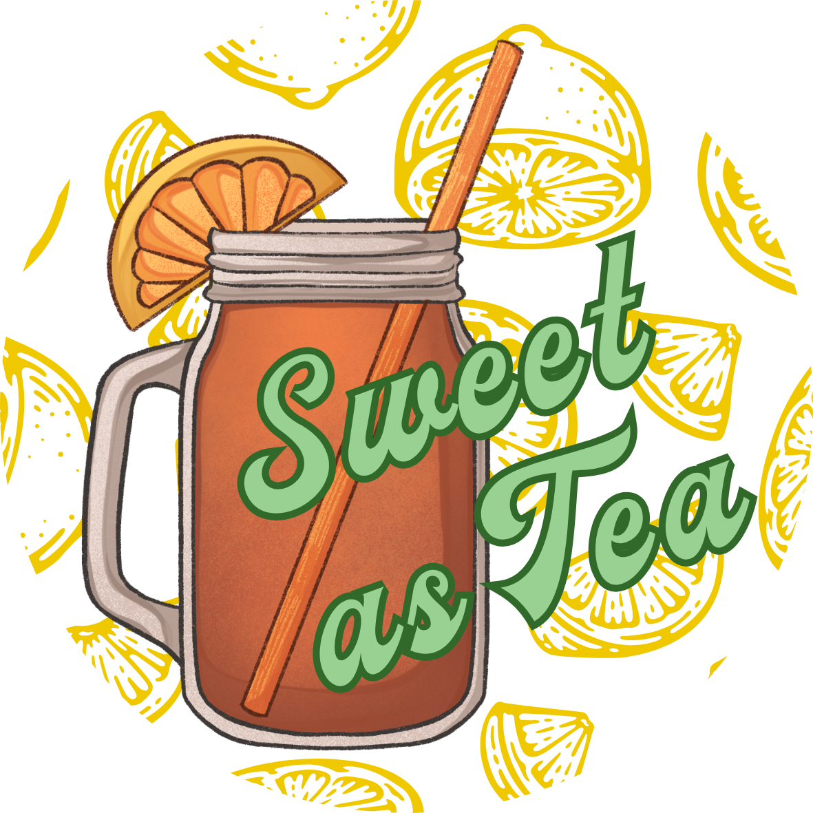 southern charm stickers sweet as tea