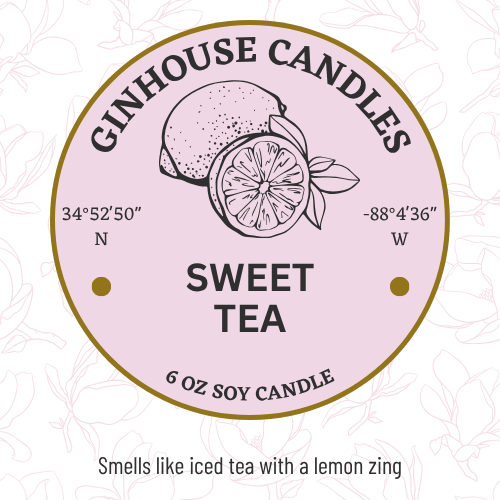 ginhouse candles sweet tea