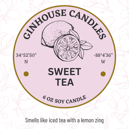 ginhouse candles sweet tea