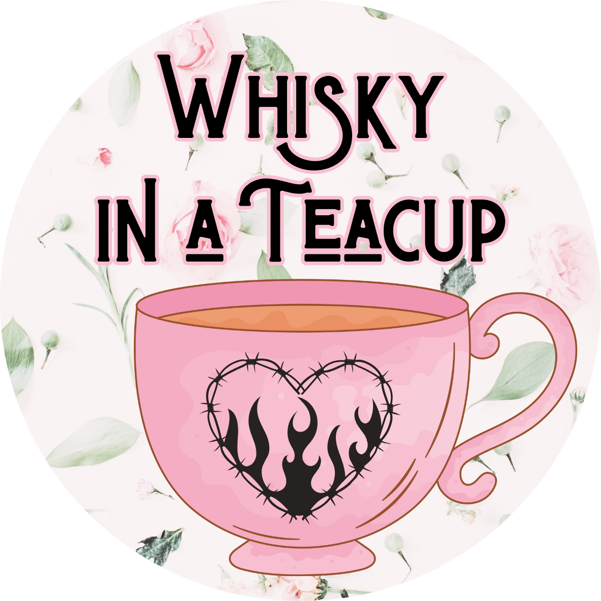 southern charm stickers whisky in a teacup