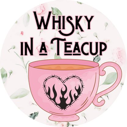 southern charm stickers whisky in a teacup