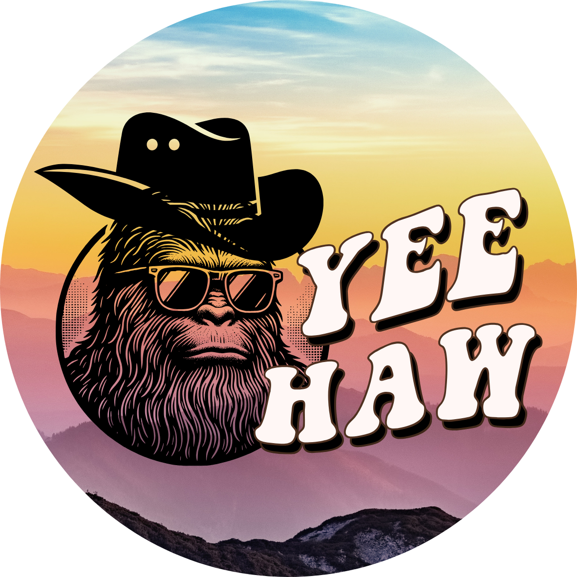 southern charm stickers yee haw